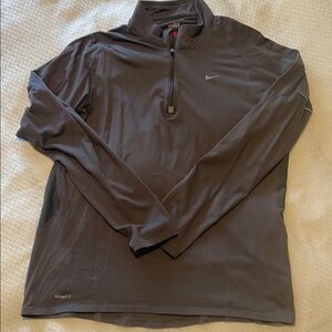 Nike Men's Gray Dri-FIT Jacket Longsleeve Shirt L